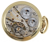WALTHAM VANGUARD GOLD-FILLED CASE RAILROAD POCKET WATCH