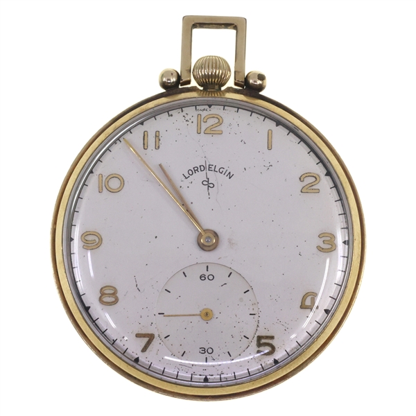 MENS LORD ELGIN GOLD-FILLED CASE POCKET WATCH
