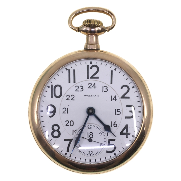 WALTHAM-BALL GOLD-FILLED CASE RAILROAD POCKET WATCH