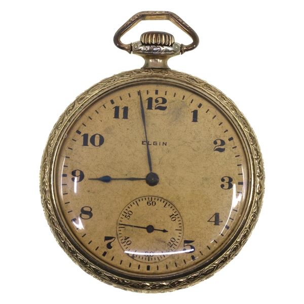 MENS ELGIN GOLD-FILLED CASE POCKET WATCH