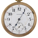 MEN'S WALTHAM VANGUARD GOLD-FILLED CASE POCKET WATCH