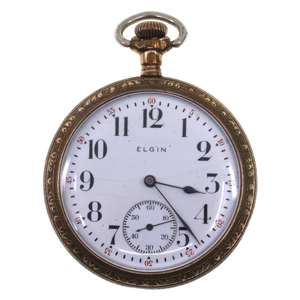 MENS ELGIN GOLD-FILLED CASE POCKET WATCH