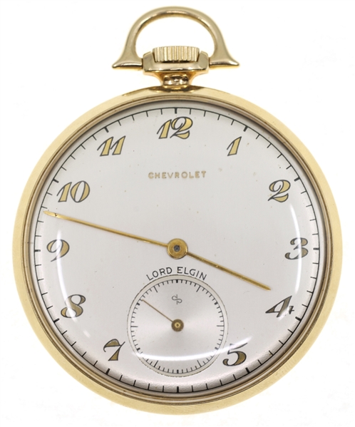 MENS LORD ELGIN 14K YELLOW GOLD CASE POCKET WATCH