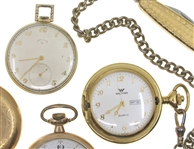MEN'S GOLD-FILLED POCKET WATCHES - FOR PARTS/REPAIRS