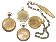 MEN'S GOLD-FILLED POCKET WATCHES - FOR PARTS/REPAIRS