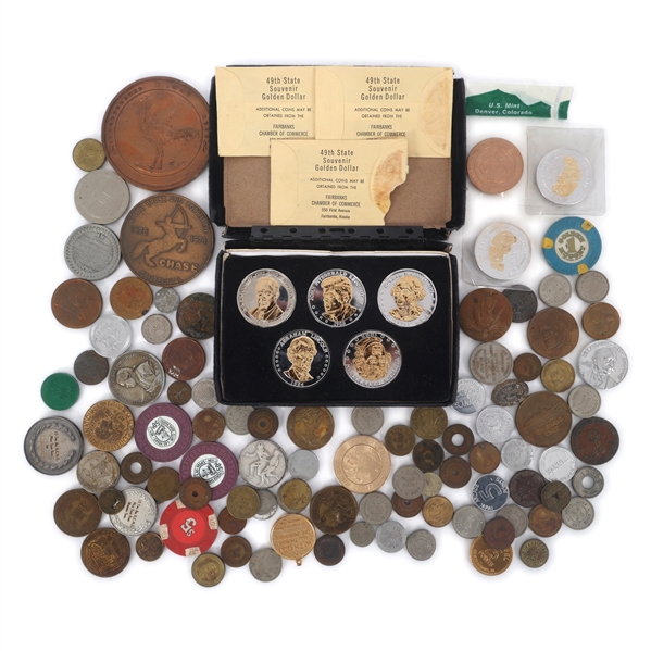 TOKENS & TABLE MEDALS EXPLORER LOT