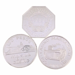 STERLING SILVER WORLD CASINO TOKENS BY FRANKLIN MINT