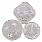STERLING SILVER WORLD CASINO TOKENS BY FRANKLIN MINT