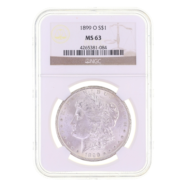 1899-O US SILVER MORGAN DOLLAR COIN NGC MS 63