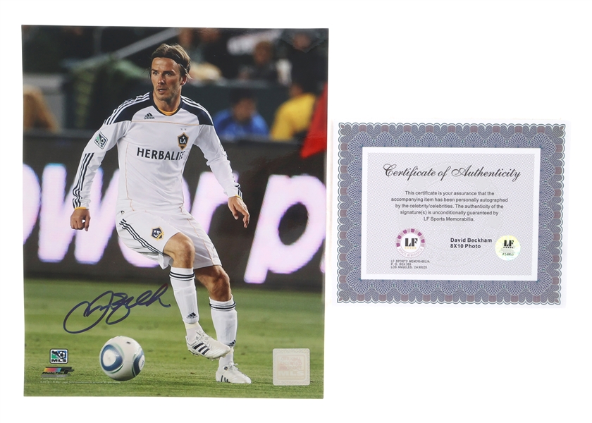 DAVID BECKHAM AUTOGRAPHED 8X10" PHOTO PRINT WITH COA
