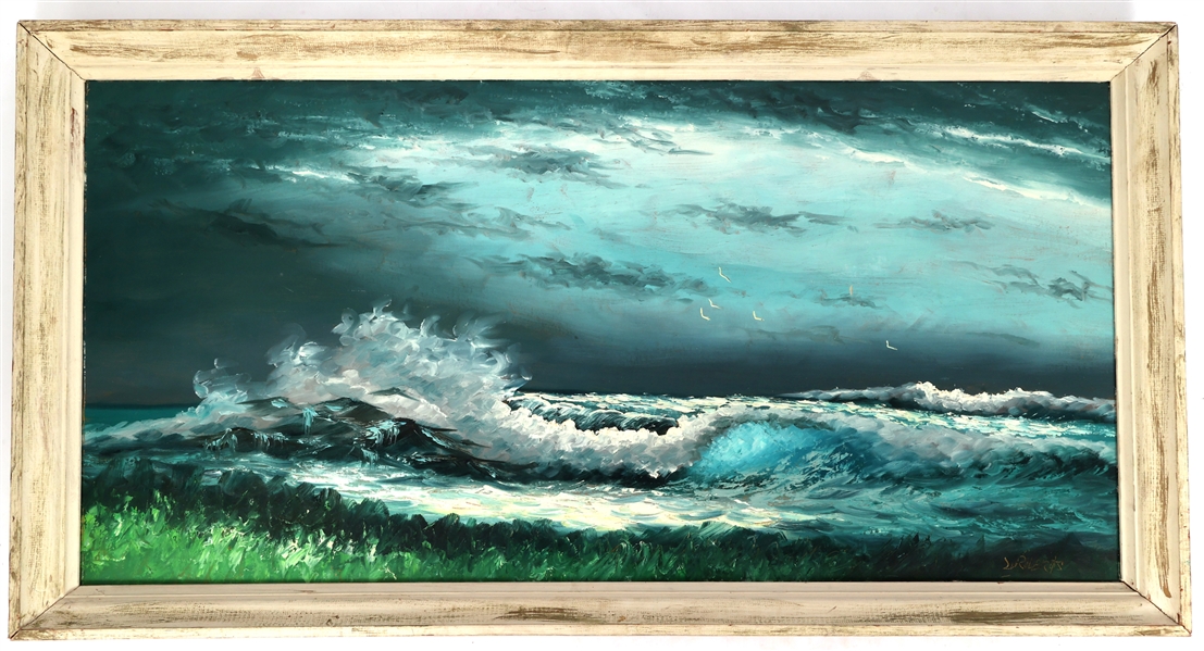 LIVINGSTON ROBERTS FLORIDA HIGHWAYMEN PAINTING WAVES