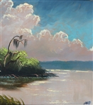 LIVINGSTON ROBERTS FLORIDA HIGHWAYMEN PAINTING MARSH