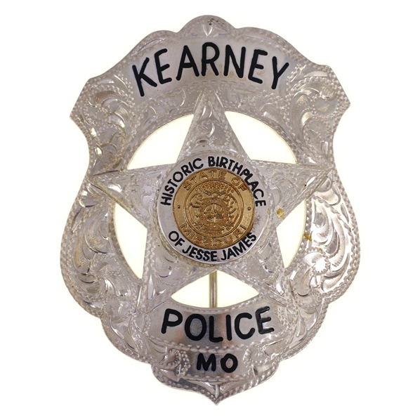 OBSOLETE .925 SILVER KEARNEY MO POLICE BADGE