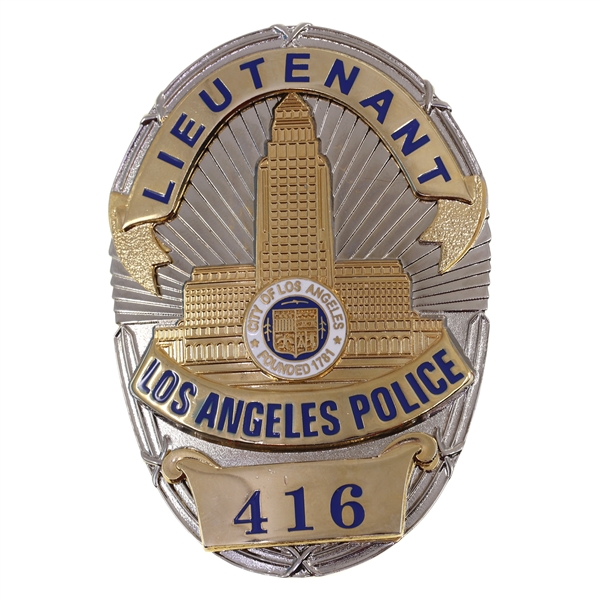 REPLICA LOS ANGELES, CA POLICE LIEUTENANT BADGE # 416