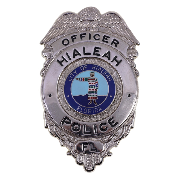 OBSOLETE HIALEAH CITY FLORIDA POLICE OFFICER BADGE