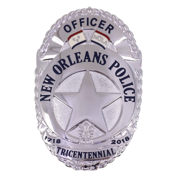OBSOLETE NEW ORLEANS POLICE OFFICER TRICENTENNIAL BADGE