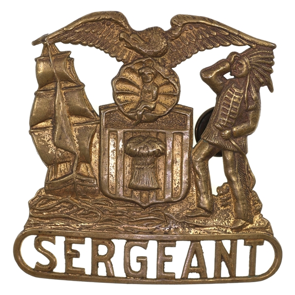OBSOLETE CHICAGO POLICE SERGEANT CAP BADGE