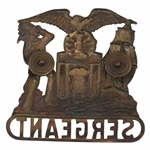 OBSOLETE CHICAGO POLICE SERGEANT CAP BADGE