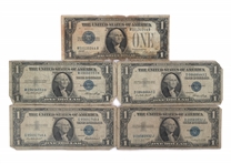 US $1 BLUE SEAL SILVER CERTIFICATES - LOT OF 10