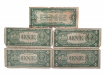 US $1 BLUE SEAL SILVER CERTIFICATES - LOT OF 10