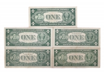 US $1 BLUE SEAL SILVER CERTIFICATES - LOT OF 10