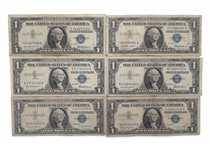 US $1 BLUE SEAL SILVER CERTIFICATES - LOT OF 11