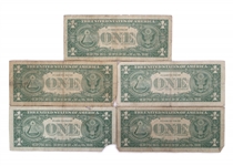 US $1 BLUE SEAL SILVER CERTIFICATES - LOT OF 10