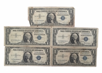 US $1 BLUE SEAL SILVER CERTIFICATES - LOT OF 10