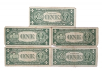 US $1 BLUE SEAL SILVER CERTIFICATES - LOT OF 10