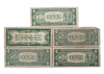 US $1 BLUE SEAL SILVER CERTIFICATES - LOT OF 10