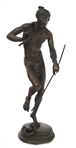 AFTER C.A. BOURGEOIS SNAKE CHARMER BRONZE SCULPTURE