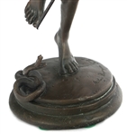 AFTER C.A. BOURGEOIS SNAKE CHARMER BRONZE SCULPTURE