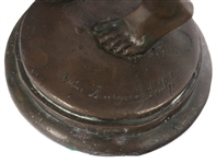 AFTER C.A. BOURGEOIS SNAKE CHARMER BRONZE SCULPTURE