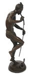 AFTER C.A. BOURGEOIS SNAKE CHARMER BRONZE SCULPTURE