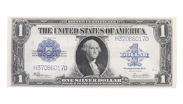 1923 US $1 BLUE SEAL SILVER CERTIFICATE "HORSE BLANKET"