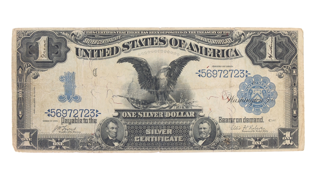 1899 US $1 BLUE SEAL SILVER CERTIFICATE "BLACK EAGLE"