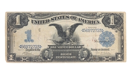 1899 US $1 BLUE SEAL SILVER CERTIFICATE "BLACK EAGLE"