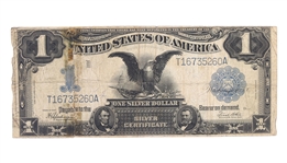1899 US $1 BLUE SEAL SILVER CERTIFICATE "BLACK EAGLE"