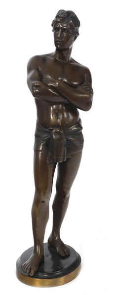 AFTER JOHAN BORJESON THE SWIMMER BRONZE SCULPTURE