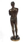 AFTER JOHAN BORJESON THE SWIMMER BRONZE SCULPTURE