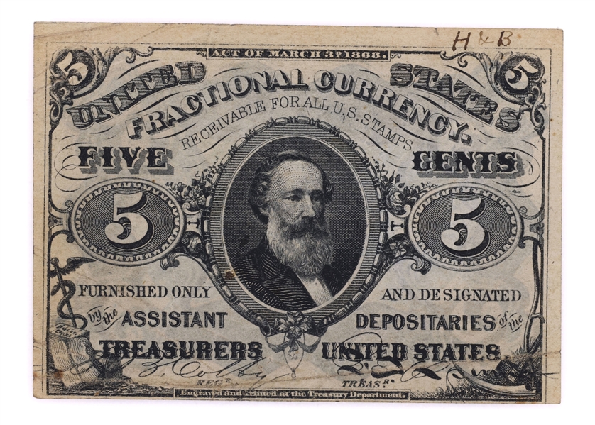 OBSOLETE US 5C 3RD ISSUE FRACTIONAL CURRENCY