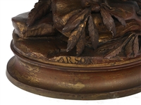 AFTER ALPHONSE A. ARSON PHEASANT PATINATED BRONZE 