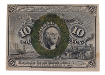 OBSOLETE US 10C 2ND ISSUE FRACTIONAL CURRENCY