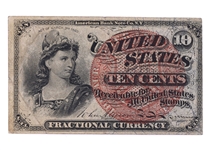 OBSOLETE US 10C 4TH ISSUE FRACTIONAL CURRENCY