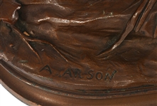 AFTER ALPHONSE A. ARSON ROOSTER PHEASANT BRONZE 