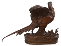 AFTER ALPHONSE A. ARSON ROOSTER PHEASANT BRONZE 