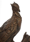 AFTER JULES MOIGNIEZ PHEASANT & WEASEL BRONZE SCULPTURE