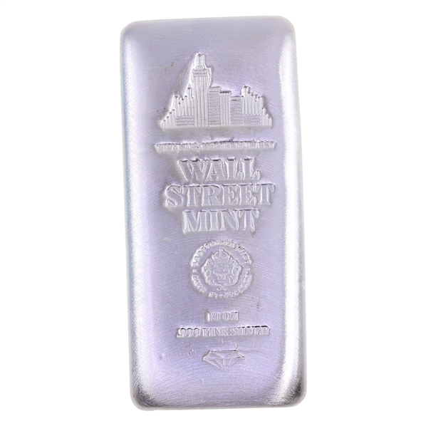 .999 SILVER WALL STREET MINT 10 OZ BAR