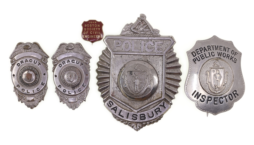 OBSOLETE MASSACHUSETTS MUNICIPAL & POLICE BADGES