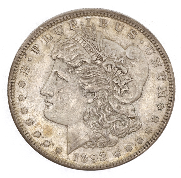 1893 US SILVER MORGAN DOLLAR COIN - BETTER DATE